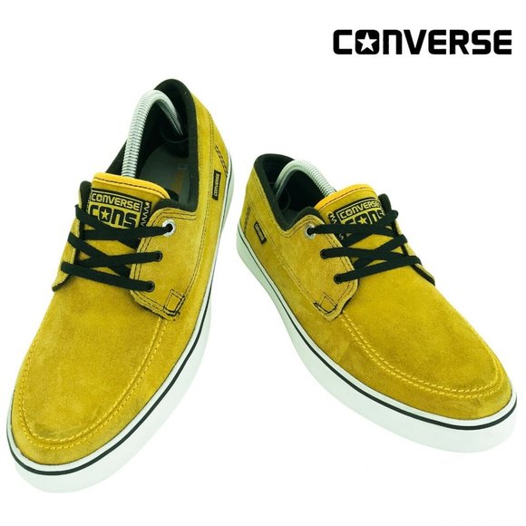 Converse Other - Converse Cons Sea Star LS OX Boston 1908 Retro Gold Suede Leather Shoes Men's 11